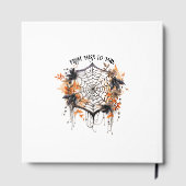 Square White Witchy Brautparty Gästebuch (Rückseite)