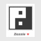 Square Yin Yang Aufkleber (Blatt)