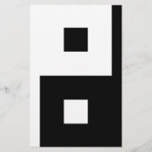 Square Yin Yang Briefpapier (Vorderseite)