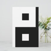 Square Yin Yang Briefpapier (Stehend Vorderseite)