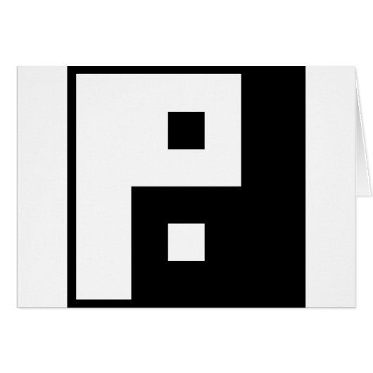 Square Yin Yang Card (Vorderseite (Horizontal))