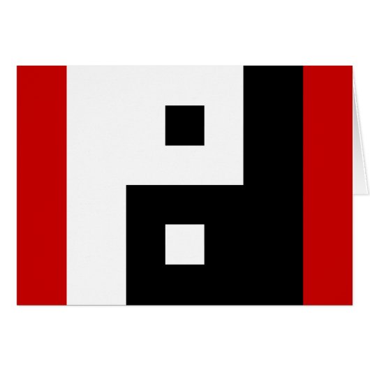 Square Yin Yang Card (Vorderseite (Horizontal))
