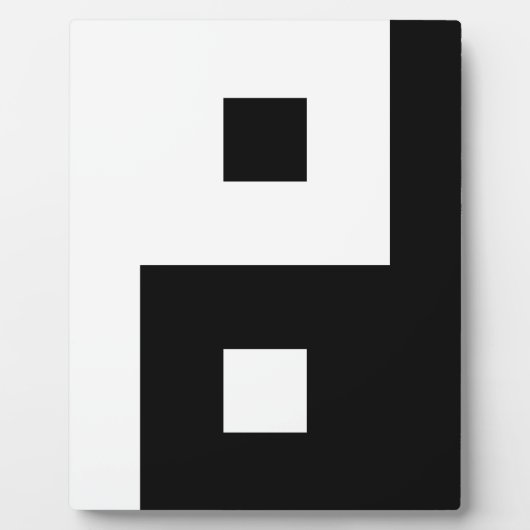 Square Yin Yang Fotoplatte (Vorderseite)