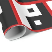 Square Yin Yang Geschenkpapier (Rolleneckpunkt)