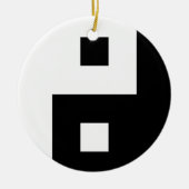 Square Yin Yang Keramik Ornament (Vorne)