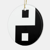 Square Yin Yang Keramik Ornament (Links)