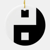 Square Yin Yang Keramik Ornament (Hinten)