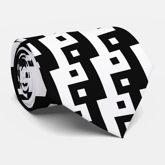 Square Yin Yang Krawatte (Gerollt)