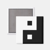 Square Yin Yang Magnet (Vorderseite/Rückseite)