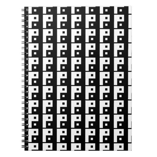 Square Yin Yang Notizblock (Vorderseite)