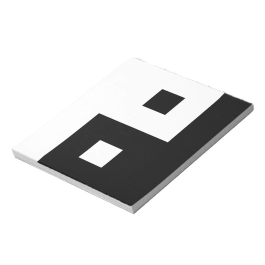 Square Yin Yang Notizblock (Rotiert)