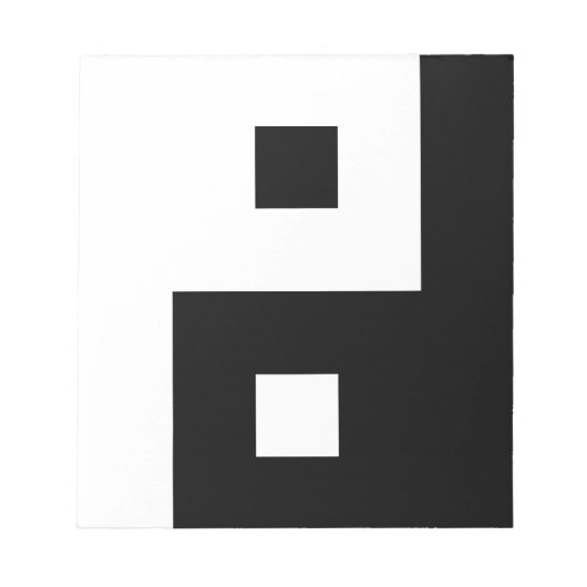 Square Yin Yang Notizblock (Vorderseite)