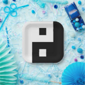 Square Yin Yang Pappteller (Party)