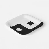 Square Yin Yang Pappteller (Gewinkelt)