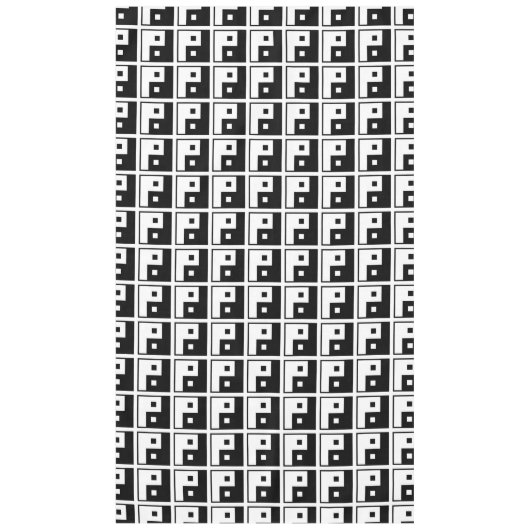 Square Yin Yang Tischdecke (Vorderseite)