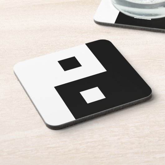 Square Yin Yang Untersetzer (Linke Seite)