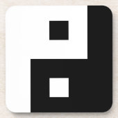 Square Yin Yang Untersetzer (Vorderseite)