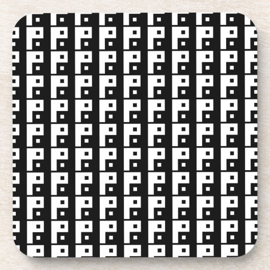 Square Yin Yang Untersetzer (Vorderseite)