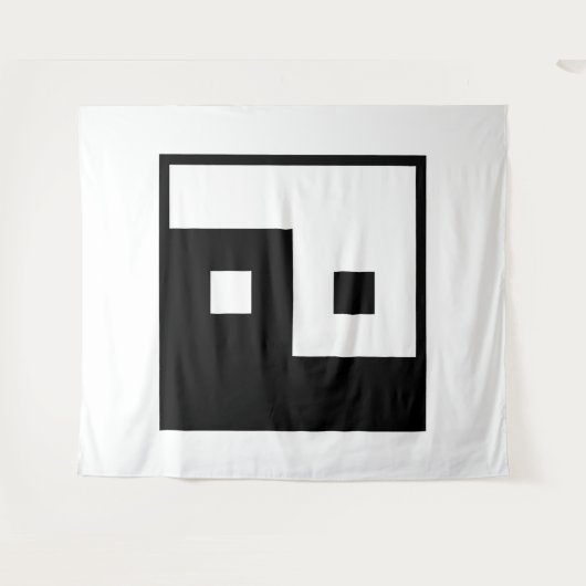 Square Yin Yang Wandteppich (Vorderseite (Horizontal))