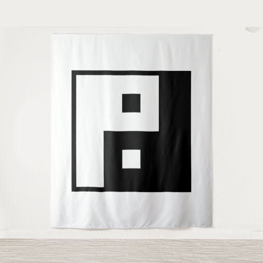 Square Yin Yang Wandteppich (Vorderseite)