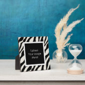 Square Zebra Print Foto Upload Display Plaque Fotoplatte (InSitu)