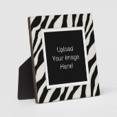 Square Zebra Print Foto Upload Display Plaque Fotoplatte (Vorderseite)