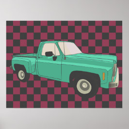 Squarebody, GMC, Chevy C10, LKW abholen, Stift Poster