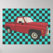 Squarebody, GMC, Chevy C10, pick up truck,stepside Poster (Vorne)