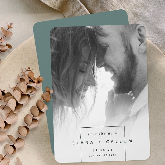 Squared Away | Simple Modern Vertical Photo Save The Date