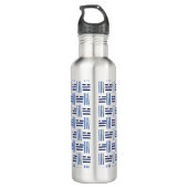 Squared Lines Edelstahlflasche (Rückseite)