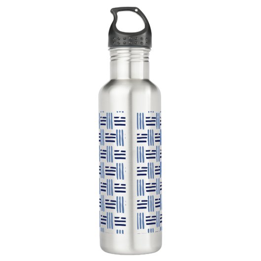 Squared Lines Edelstahlflasche (Rückseite)