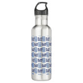 Squared Lines Edelstahlflasche (Vorderseite)