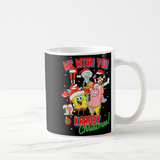 Squarepants Crabby Christmas Kaffeetasse (Rechts)