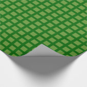 Squares 02 - Avocado Green on Forest Green Geschenkpapier (Ecke)