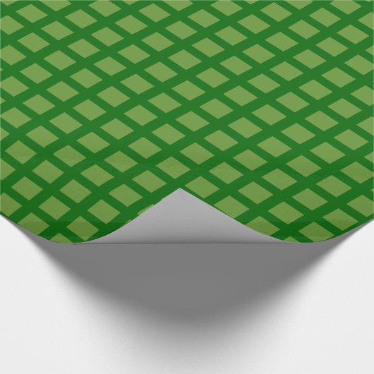 Squares 02 - Avocado Green on Forest Green Geschenkpapier (Ecke)