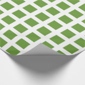 Squares - Avocado Green on White Geschenkpapier (Ecke)