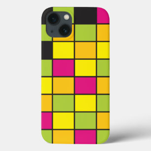 Squares Brihell Neon farbiges Muster Case-Mate iPhone Hülle