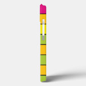 Squares Brihell Neon farbiges Muster Case-Mate iPhone Hülle (Rückseite / Links)