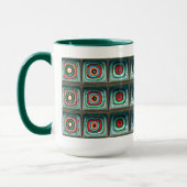 Squares Cooles Abstraktes Fine Fraktal Art Tasse (Links)