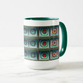 Squares Cooles Abstraktes Fine Fraktal Art Tasse (VorderseiteRechts)