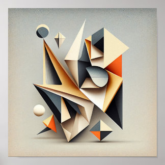 "Squares ’n stuff" - Abstraktes Digital Art Poster