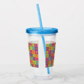 Squares Pattern Acryltrinkbecher (Links)