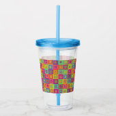 Squares Pattern Acryltrinkbecher (Vorderseite)