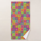 Squares Pattern Badehandtuch (Badehandtuch)