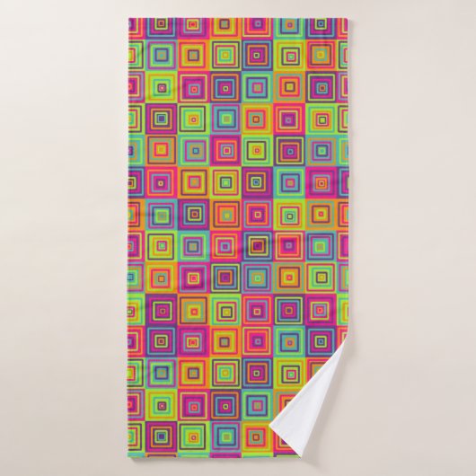 Squares Pattern Badehandtuch (Badehandtuch)
