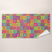 Squares Pattern Badehandtuch (Badehandtuch)