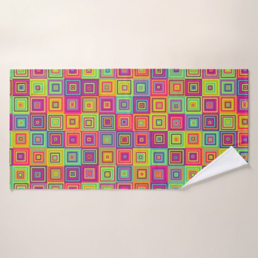 Squares Pattern Badehandtuch (Badehandtuch)