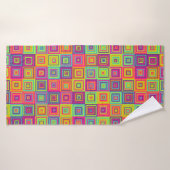 Squares Pattern Badehandtuch (Badehandtuch)