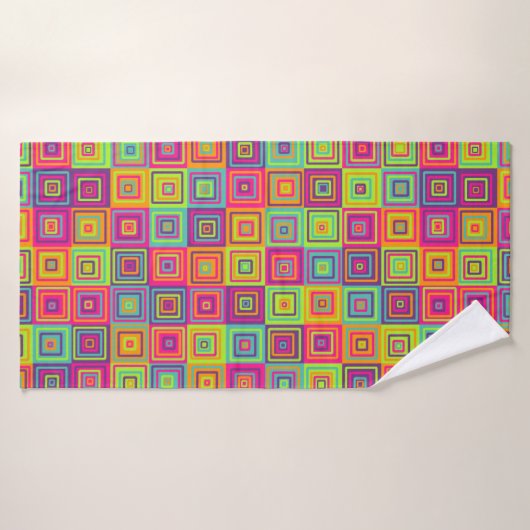 Squares Pattern Badehandtuch (Badehandtuch)