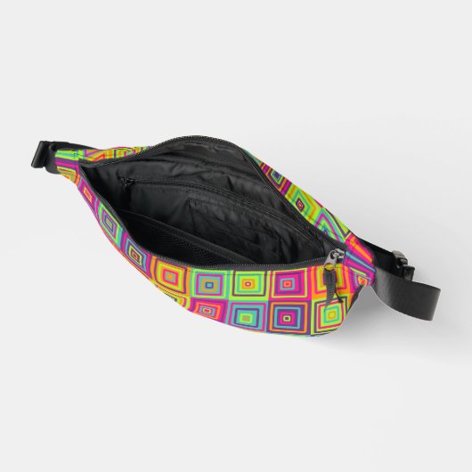 Squares Pattern Bauchtasche (Offen)